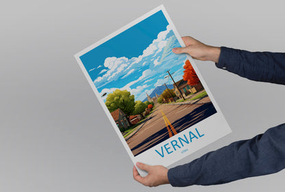 Vernal Travel Print Wall Art Vernal Wall Hanging Home Décor Vernal Gift Art Lovers Utah Art Lover Gift Travel Posters Wall Art