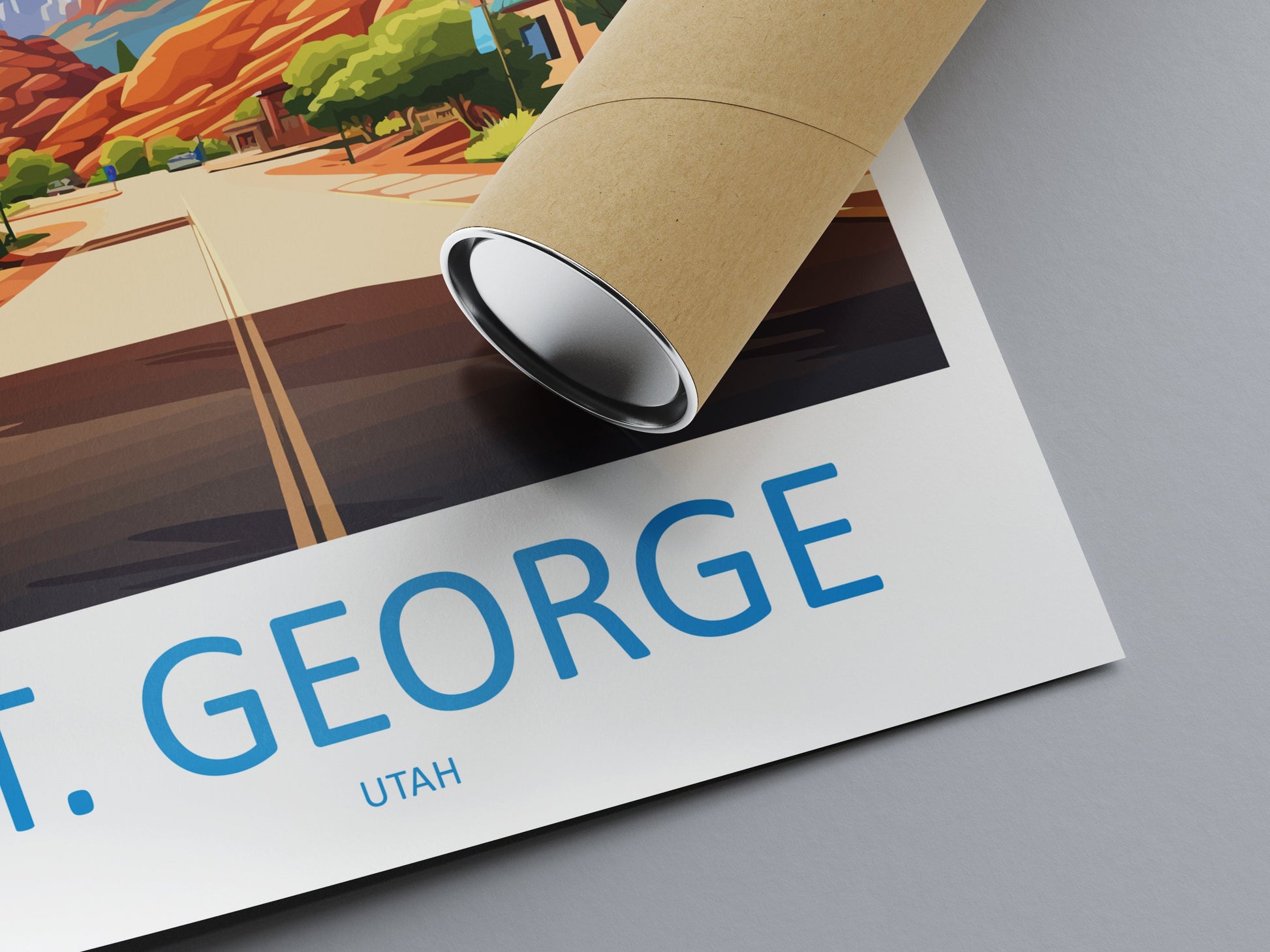 St George Travel Print Wall Art St George Wall Hanging Home Décor St George Gift Art Lovers Utah Art Lover Gift Travel Posters Wall Art