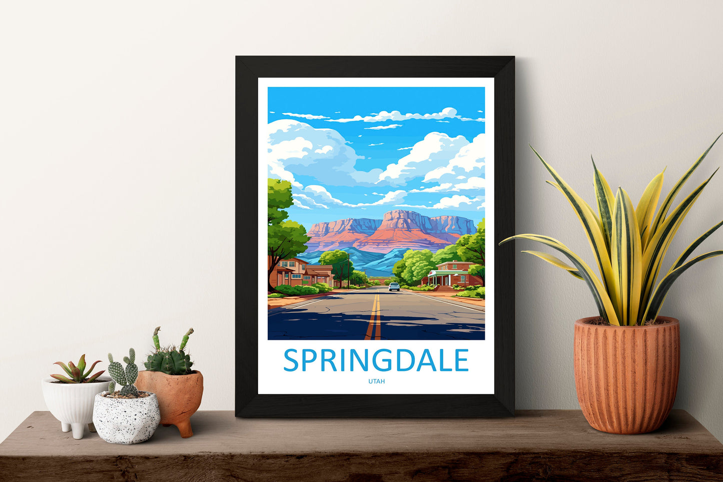 Springdale Travel Print Wall Art Springdale Wall Hanging Home Décor Springdale Gift Art Lovers Utah Art Lover Gift Travel Posters Wall Art