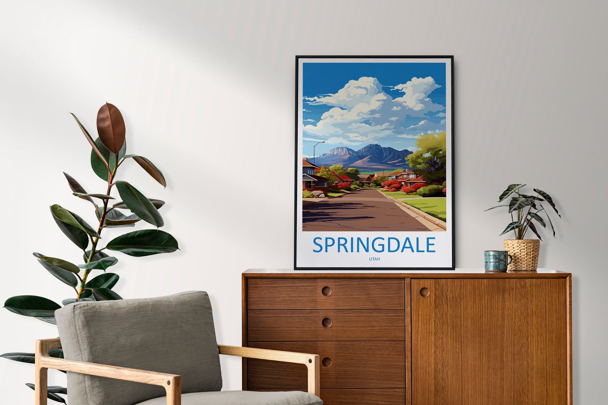 Springdale Travel Print Wall Art Springdale Wall Hanging Home Décor Springdale Gift Art Lovers Utah Art Lover Gift Travel Posters Wall Art