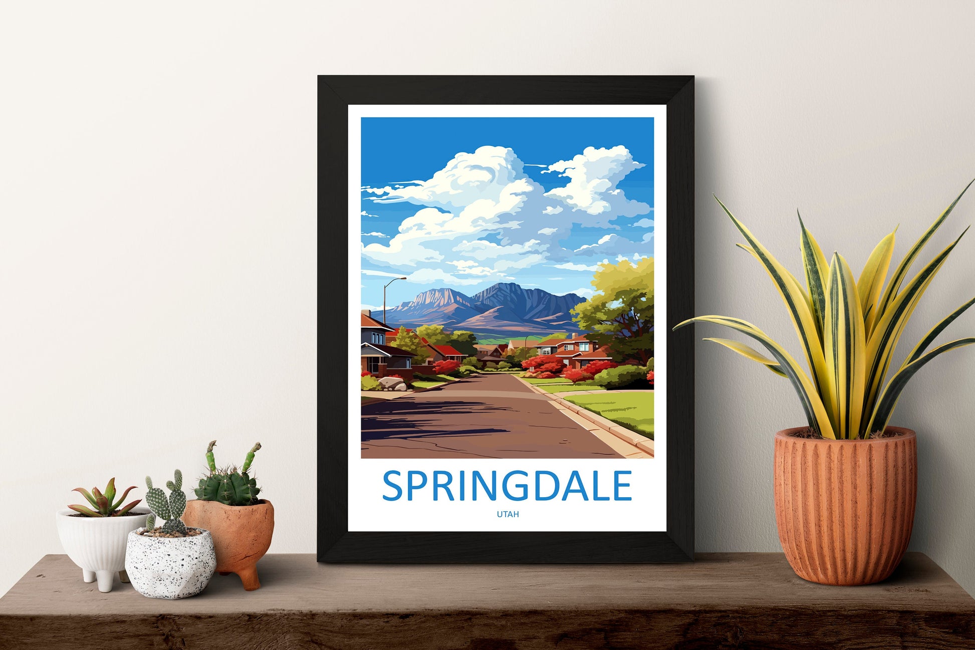 Springdale Travel Print Wall Art Springdale Wall Hanging Home Décor Springdale Gift Art Lovers Utah Art Lover Gift Travel Posters Wall Art