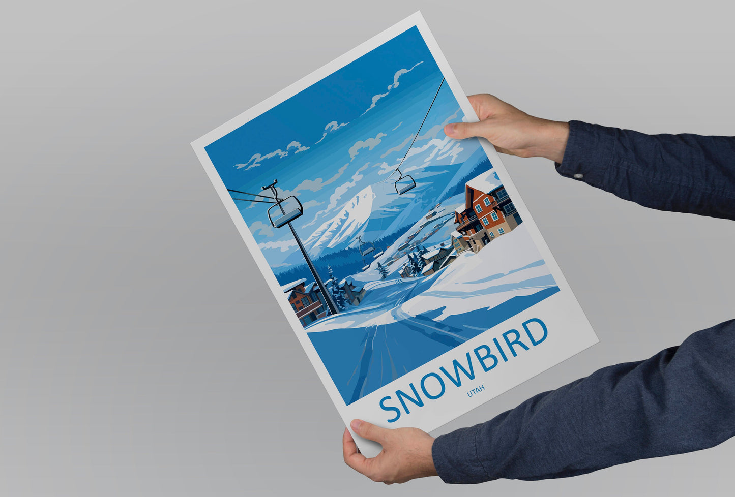 Snowbird Travel Print Wall Art Snowbird Wall Hanging Home Décor Snowbird Gift Art Lovers Utah Art Lover Gift Travel Posters Wall Art