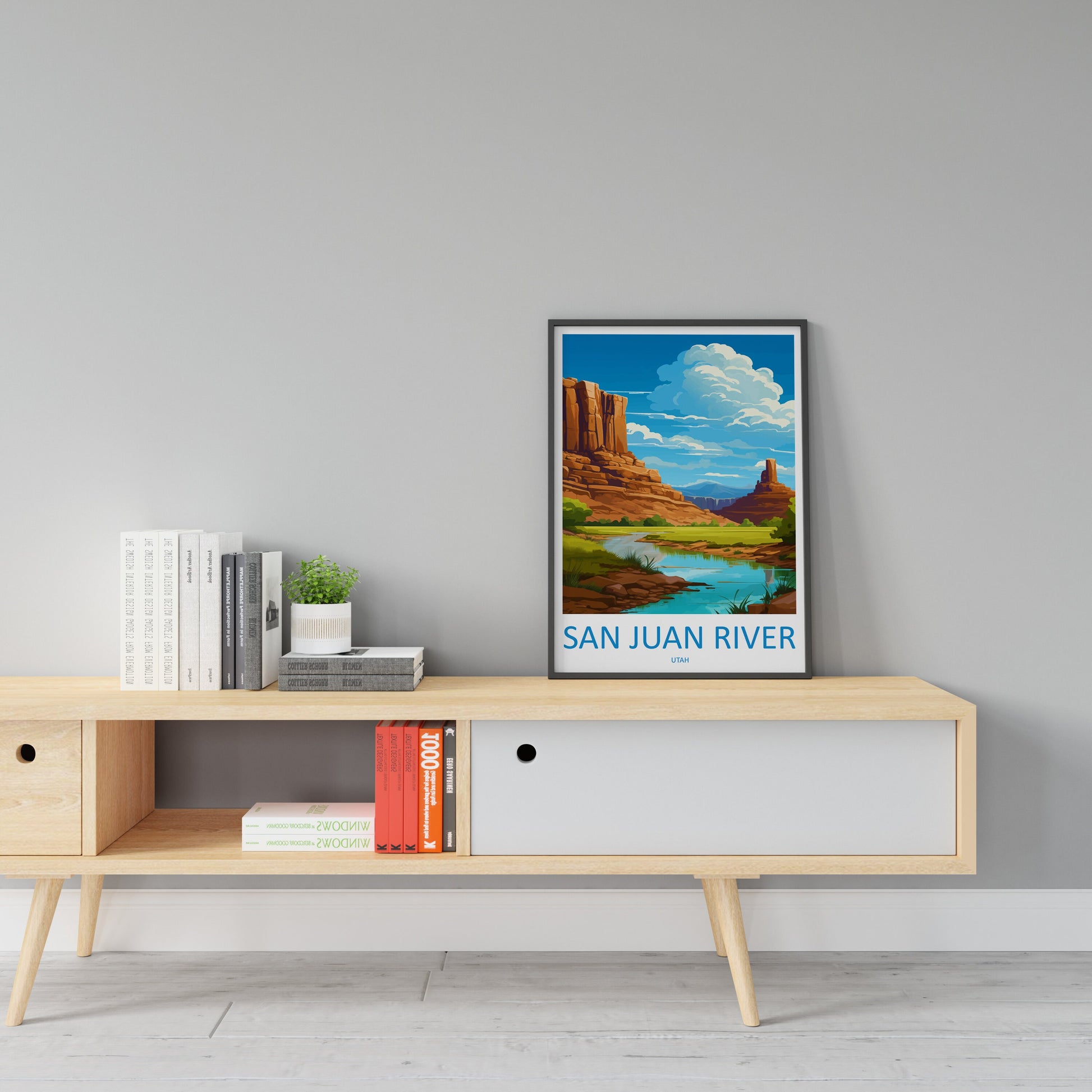 San Juan River Travel Print Wall Art San Juan River Wall Hanging Home Décor San Juan River Gift Art Lovers Utah Art Lover Gift Travel Poster