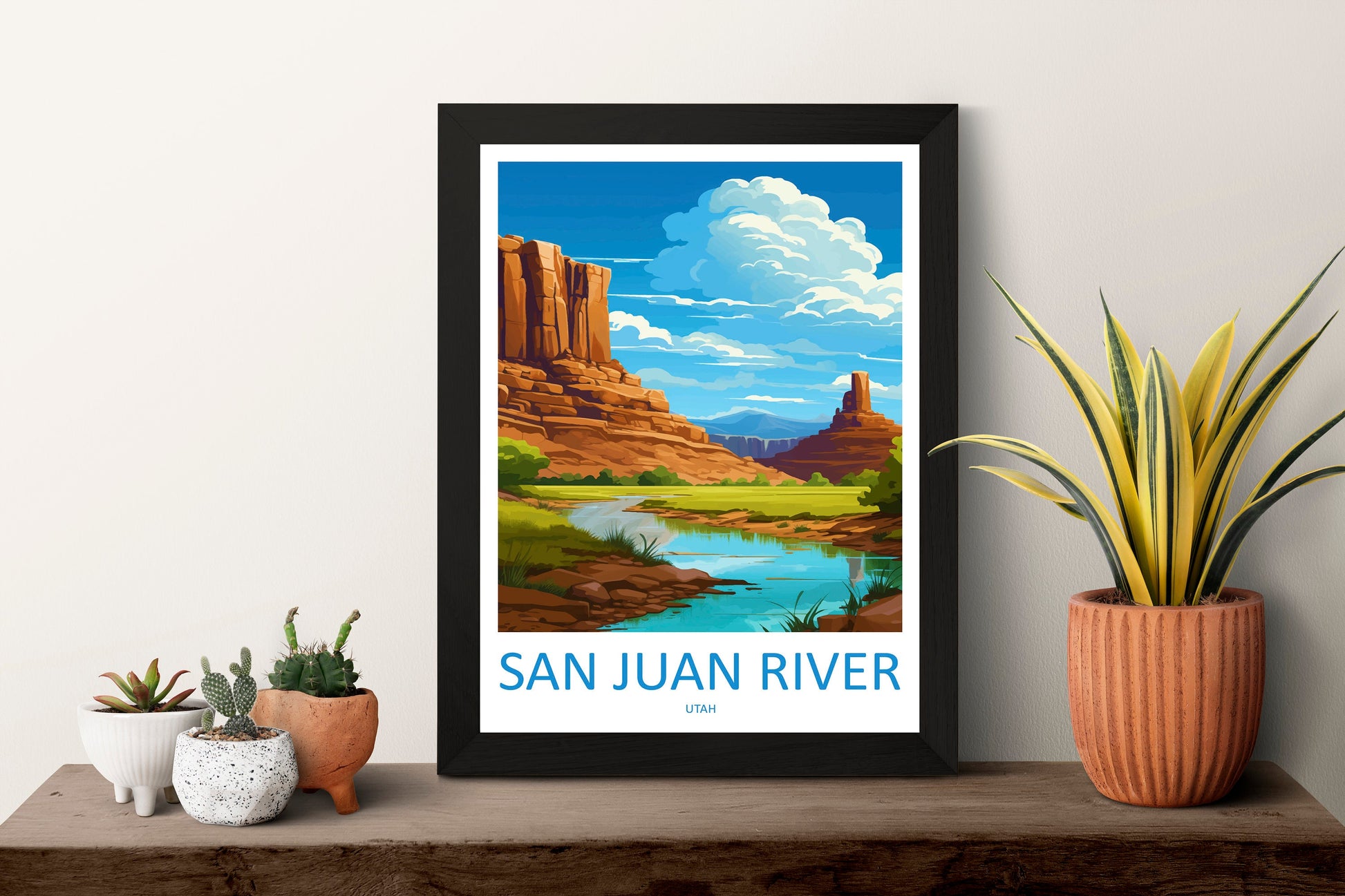 San Juan River Travel Print Wall Art San Juan River Wall Hanging Home Décor San Juan River Gift Art Lovers Utah Art Lover Gift Travel Poster