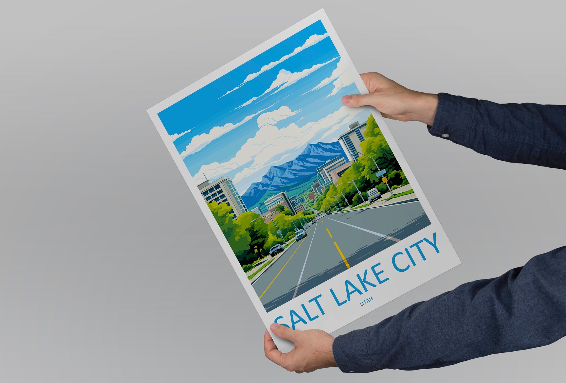 Salt Lake City Travel Print Wall Art Salt Lake City Wall Hanging Home Décor Salt Lake City Gift Art Lovers Utah Art Lover Gift Travel Poster