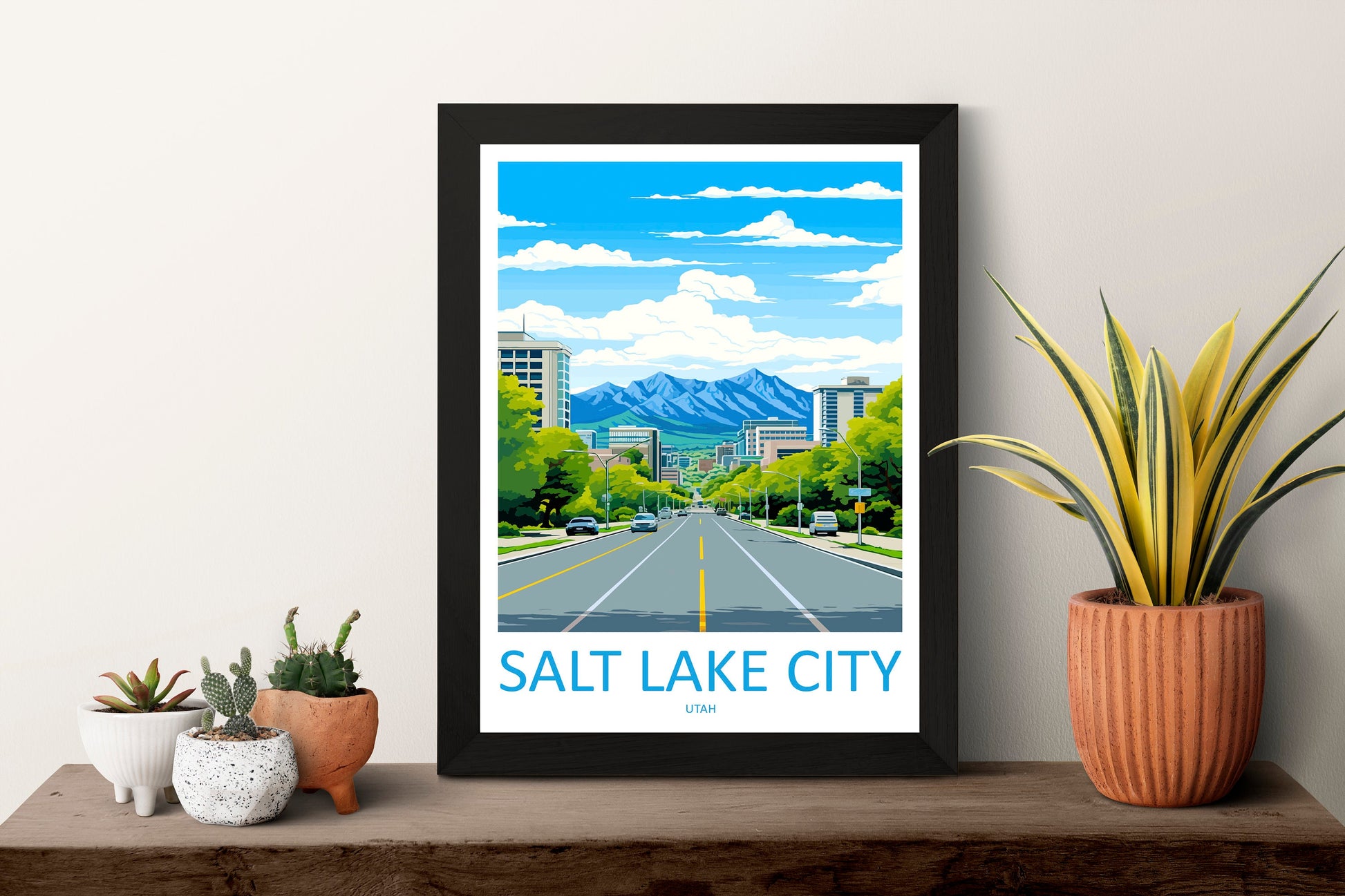 Salt Lake City Travel Print Wall Art Salt Lake City Wall Hanging Home Décor Salt Lake City Gift Art Lovers Utah Art Lover Gift Travel Poster