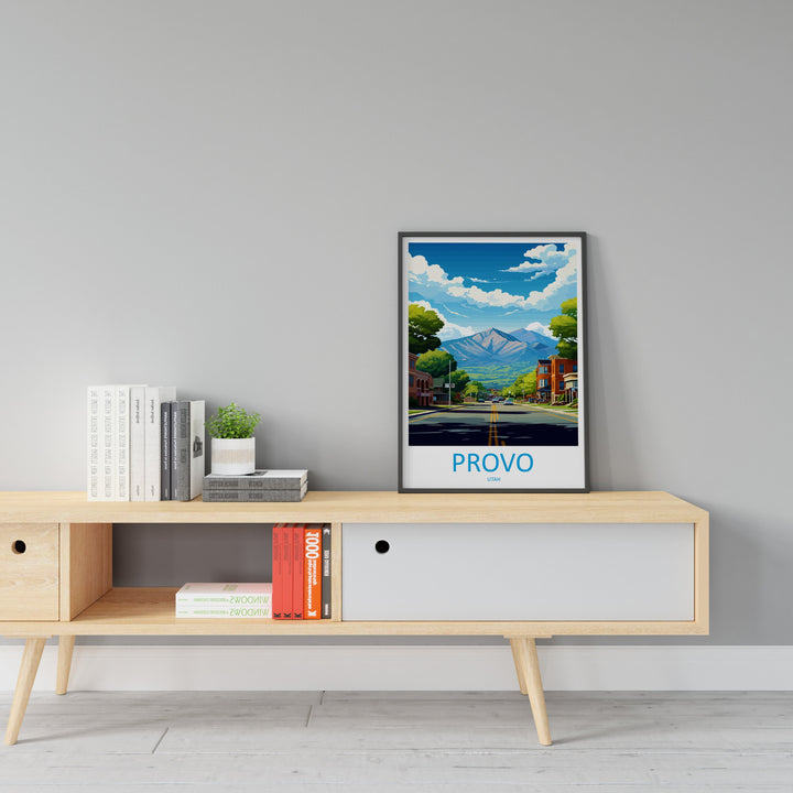 Provo Travel Print Wall Art Provo Wall Hanging Home Décor Provo Gift Art Lovers Utah Art Lover Gift Travel Poster