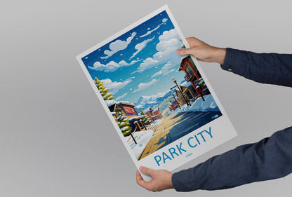 Park City Travel Print Wall Art Park City Wall Hanging Home Décor Park City Gift Art Lovers Utah Art Lover Gift Travel Poster