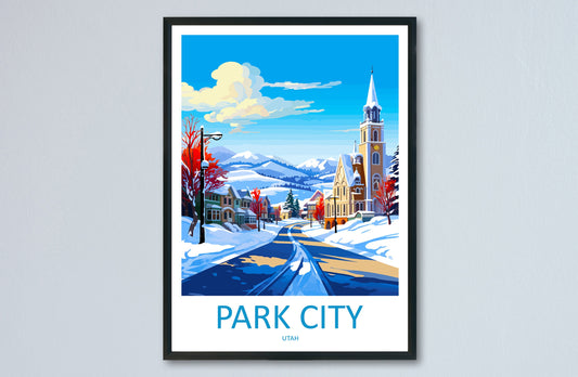 Park City Travel Print Wall Art Park City Wall Hanging Home Décor Park City Gift Art Lovers Utah Art Lover Gift Travel Poster