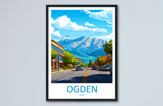 Ogden Travel Print Wall Art Ogden Wall Hanging Home Décor Ogden Gift Art Lovers Utah Art Lover Gift Travel Poster