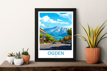 Ogden Travel Print Wall Art Ogden Wall Hanging Home Décor Ogden Gift Art Lovers Utah Art Lover Gift Travel Poster