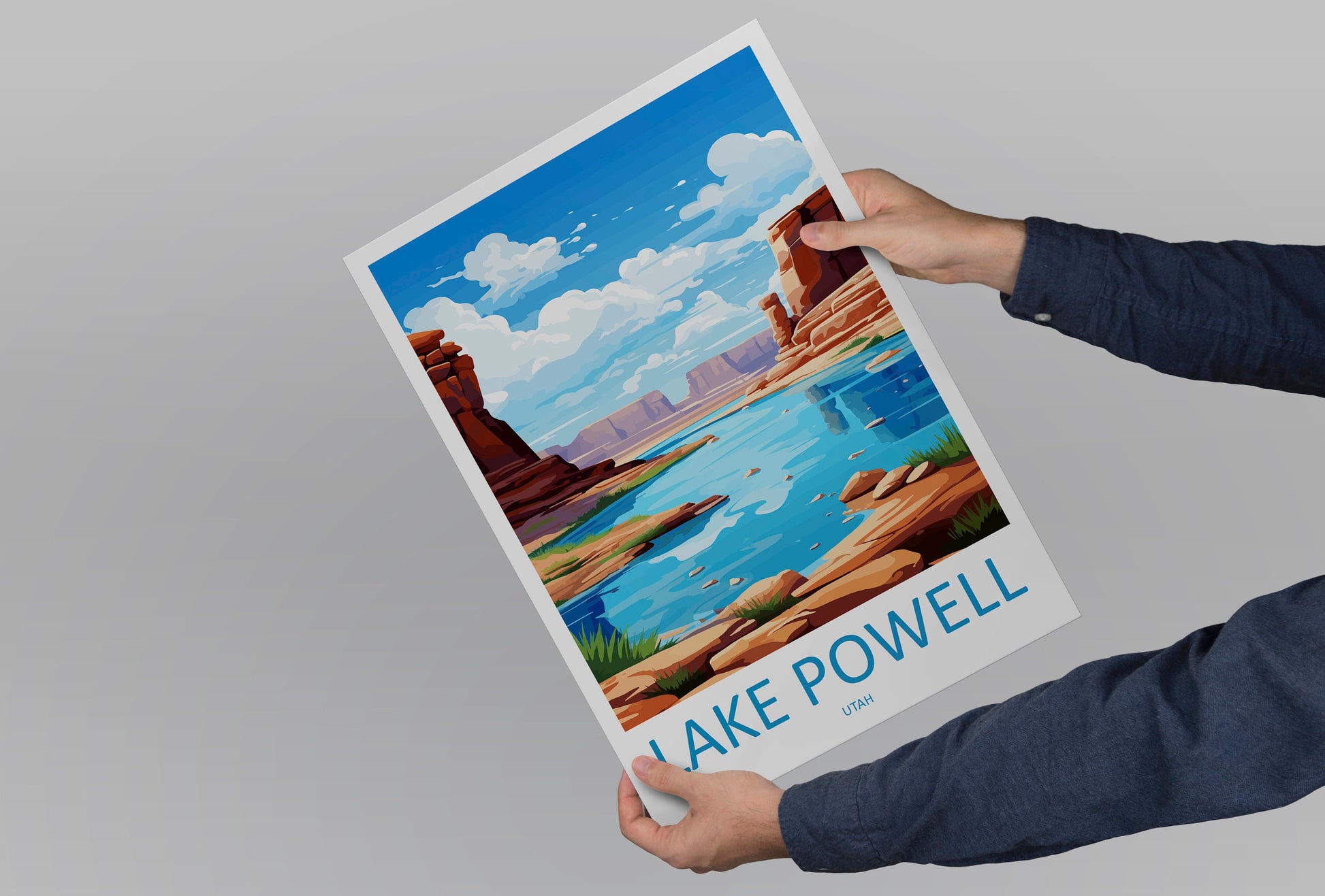 Lake Powell Travel Print Wall Art Lake Powell Wall Hanging Home Décor Lake Powell Gift Art Lovers Utah Art Lover Gift Travel Poster