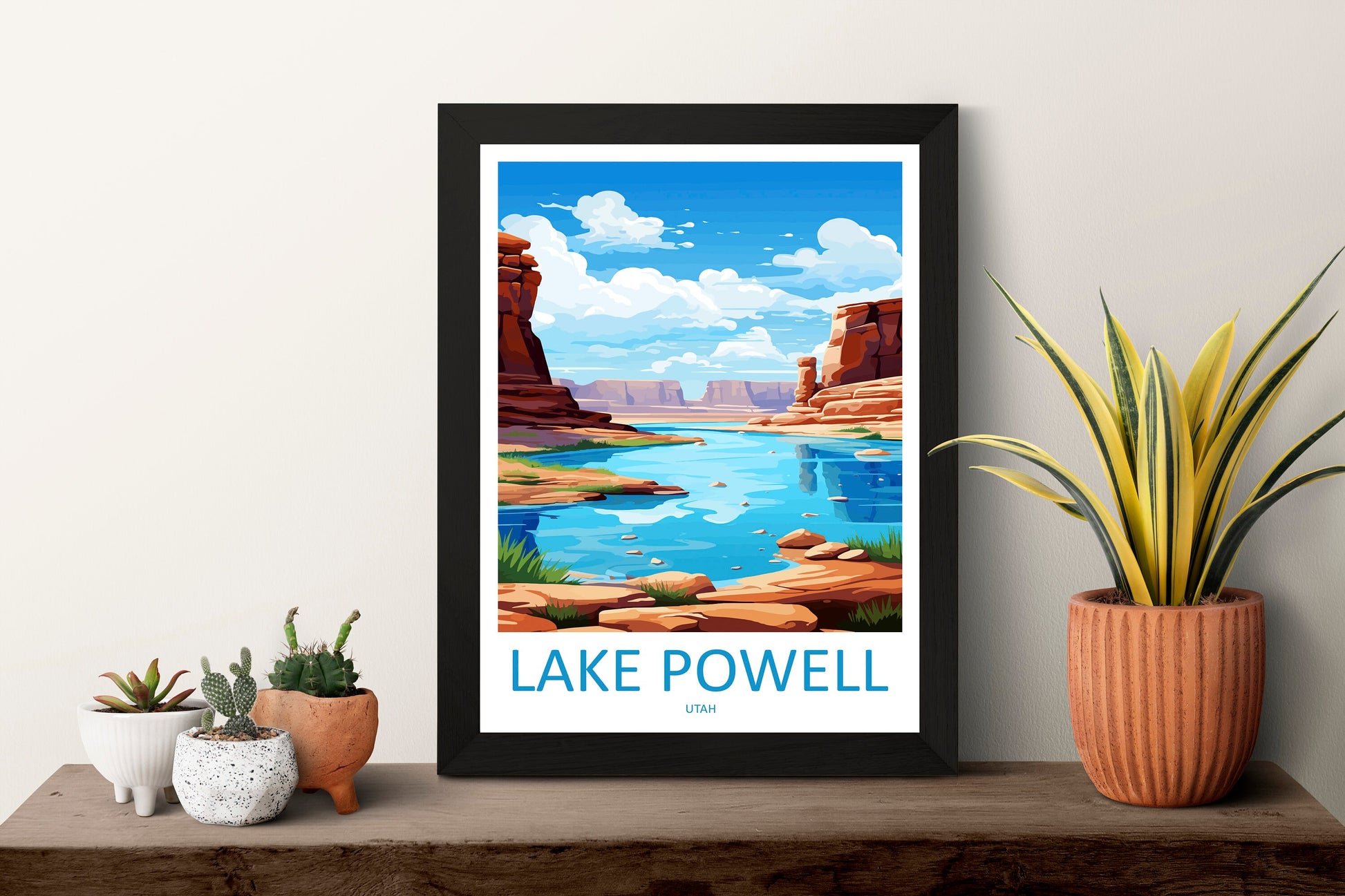 Lake Powell Travel Print Wall Art Lake Powell Wall Hanging Home Décor Lake Powell Gift Art Lovers Utah Art Lover Gift Travel Poster
