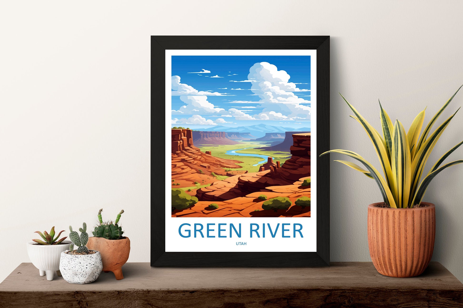 Green River Travel Print Wall Art Green River Wall Hanging Home Décor Green River Gift Art Lovers Utah Art Lover Gift Travel Poster