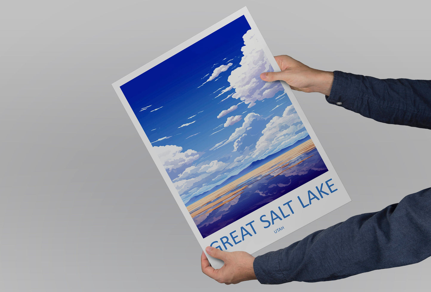 Great Salt Lake Travel Print Wall Art Great Salt Lake Wall Hanging Home Décor Great Salt Lake Gift Art Lovers Utah Art Lover Gift