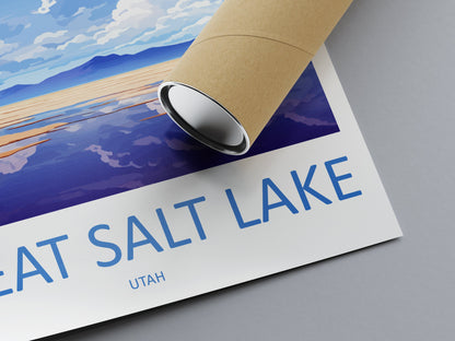 Great Salt Lake Travel Print Wall Art Great Salt Lake Wall Hanging Home Décor Great Salt Lake Gift Art Lovers Utah Art Lover Gift