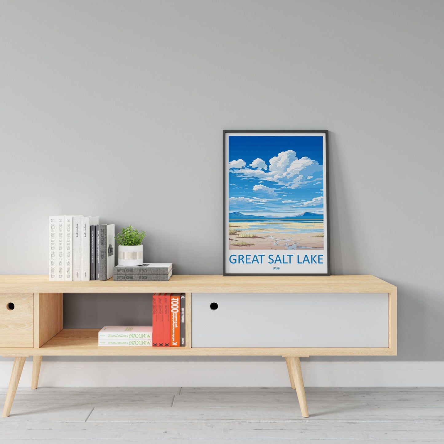 Great Salt Lake Travel Print Wall Art Great Salt Lake Wall Hanging Home Décor Great Salt Lake Gift Art Lovers Utah Art Lover Gift
