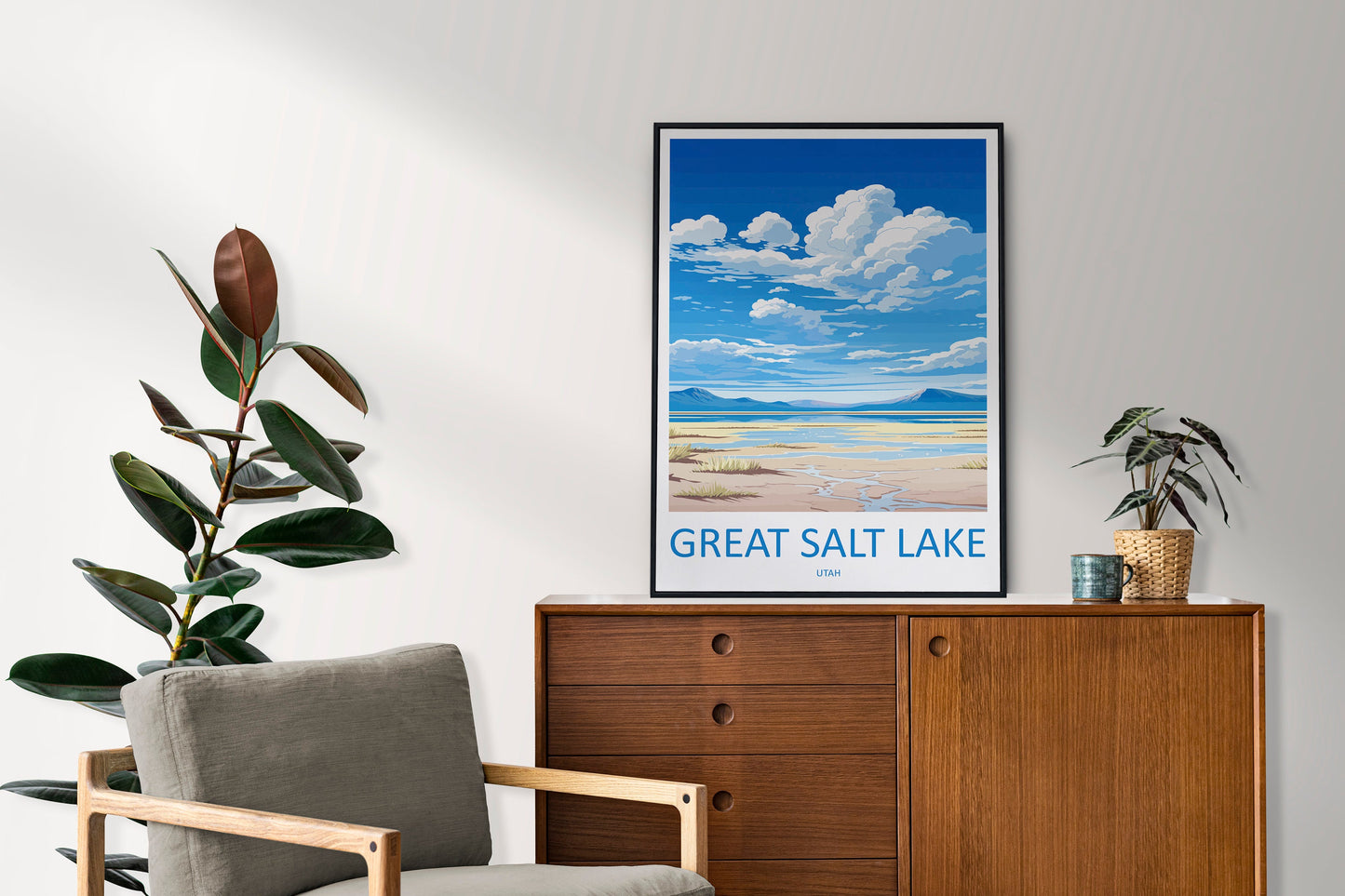 Great Salt Lake Travel Print Wall Art Great Salt Lake Wall Hanging Home Décor Great Salt Lake Gift Art Lovers Utah Art Lover Gift