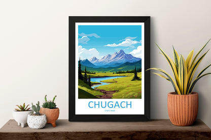 Chugach Travel Print Wall Art Chugach Wall Hanging Home Décor Chugach Gift Art Lovers Alaska Art Lover Gift Chugach Artwork Poster