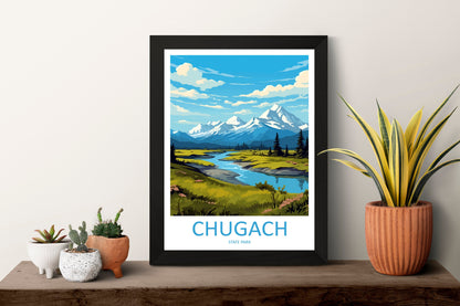 Chugach Travel Print Wall Art Chugach Wall Hanging Home Décor Chugach Gift Art Lovers Alaska Art Lover Gift Chugach Artwork Poster