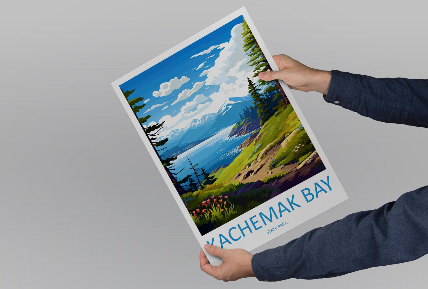 Kachemak Bay Travel Print Wall Art Kachemak Bay Wall Hanging Home Décor Kachemak Bay Gift Art Lovers Alaska Art Lover Gift Kachemak Bay Gift