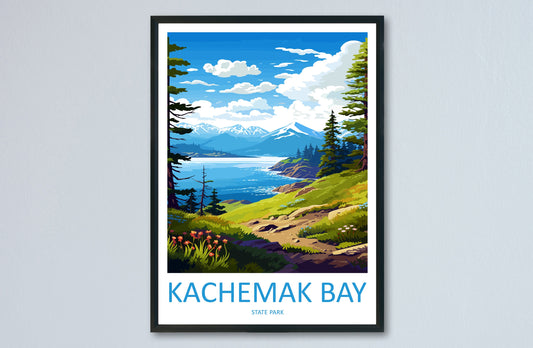 Kachemak Bay Travel Print Wall Art Kachemak Bay Wall Hanging Home Décor Kachemak Bay Gift Art Lovers Alaska Art Lover Gift Kachemak Bay Gift