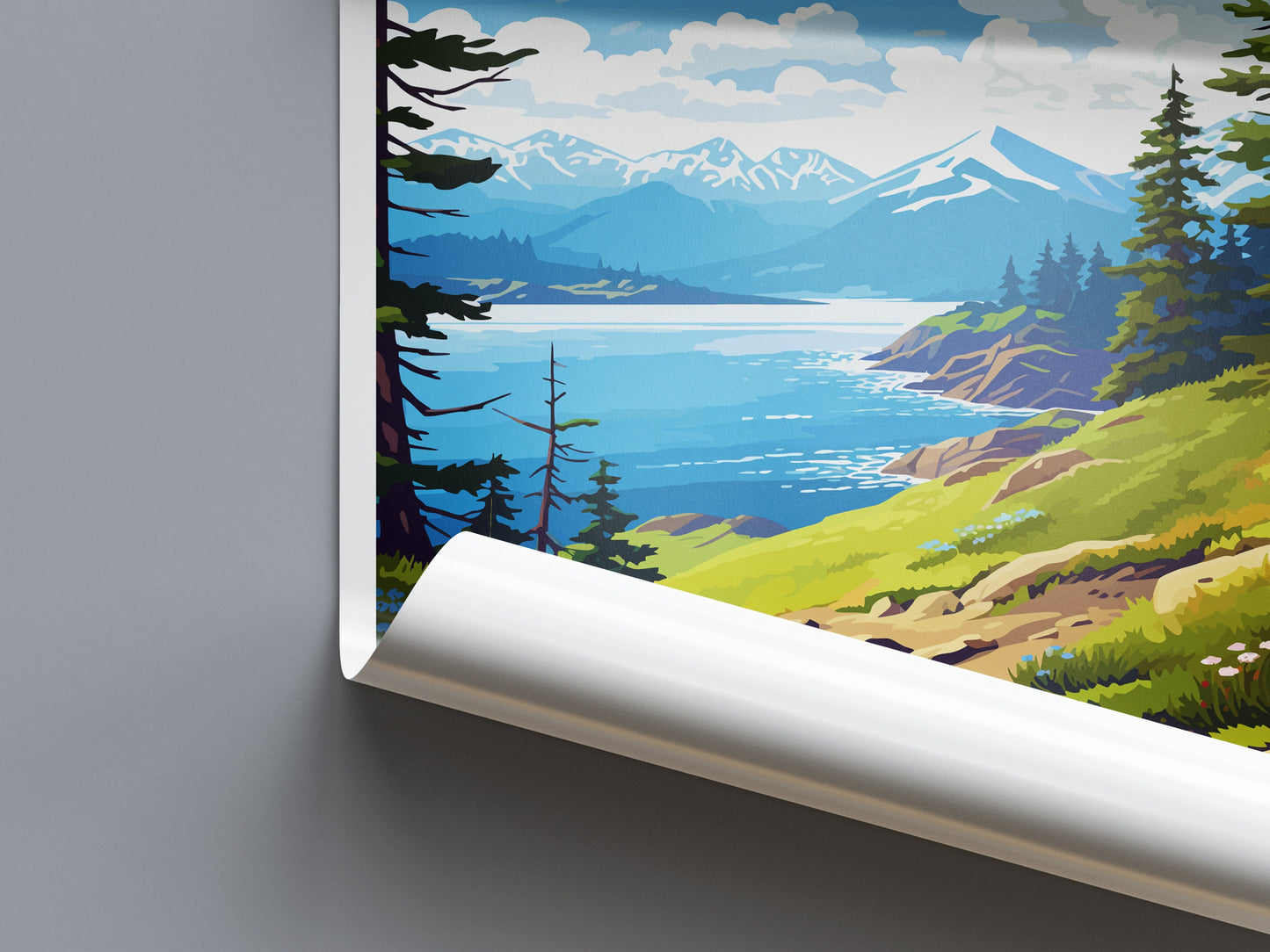 Kachemak Bay Travel Print Wall Art Kachemak Bay Wall Hanging Home Décor Kachemak Bay Gift Art Lovers Alaska Art Lover Gift Kachemak Bay Gift