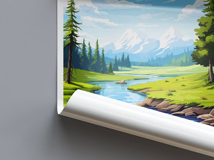 Kenai River Travel Print Wall Art Kenai River Wall Hanging Home Décor Kenai River Gift Art Lovers Alaska Art Lover Gift Kenai Lake Wall Art
