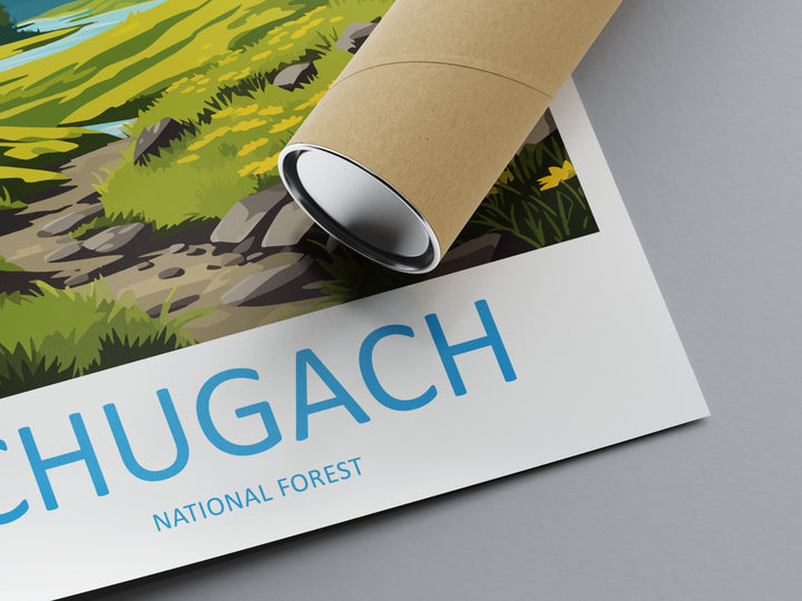 Chugach National Forest Travel Print Wall Art Chugach Wall Hanging Home Décor Chugach Gift Art Lovers Alaska Art Lover Gift Chugach Artwork