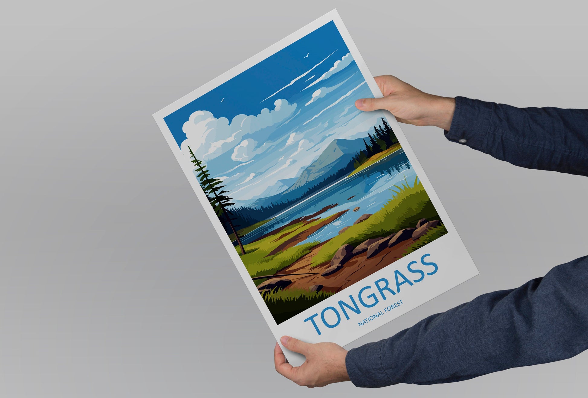 Tongrass National Forest Travel Print Wall Art Tongrass Wall Hanging Home Décor Tongrass Gift Art Lovers Alaska Art Lover Gift Tongrass