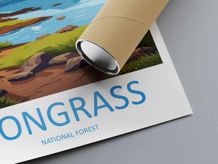 Tongrass National Forest Travel Print Wall Art Tongrass Wall Hanging Home Décor Tongrass Gift Art Lovers Alaska Art Lover Gift Tongrass