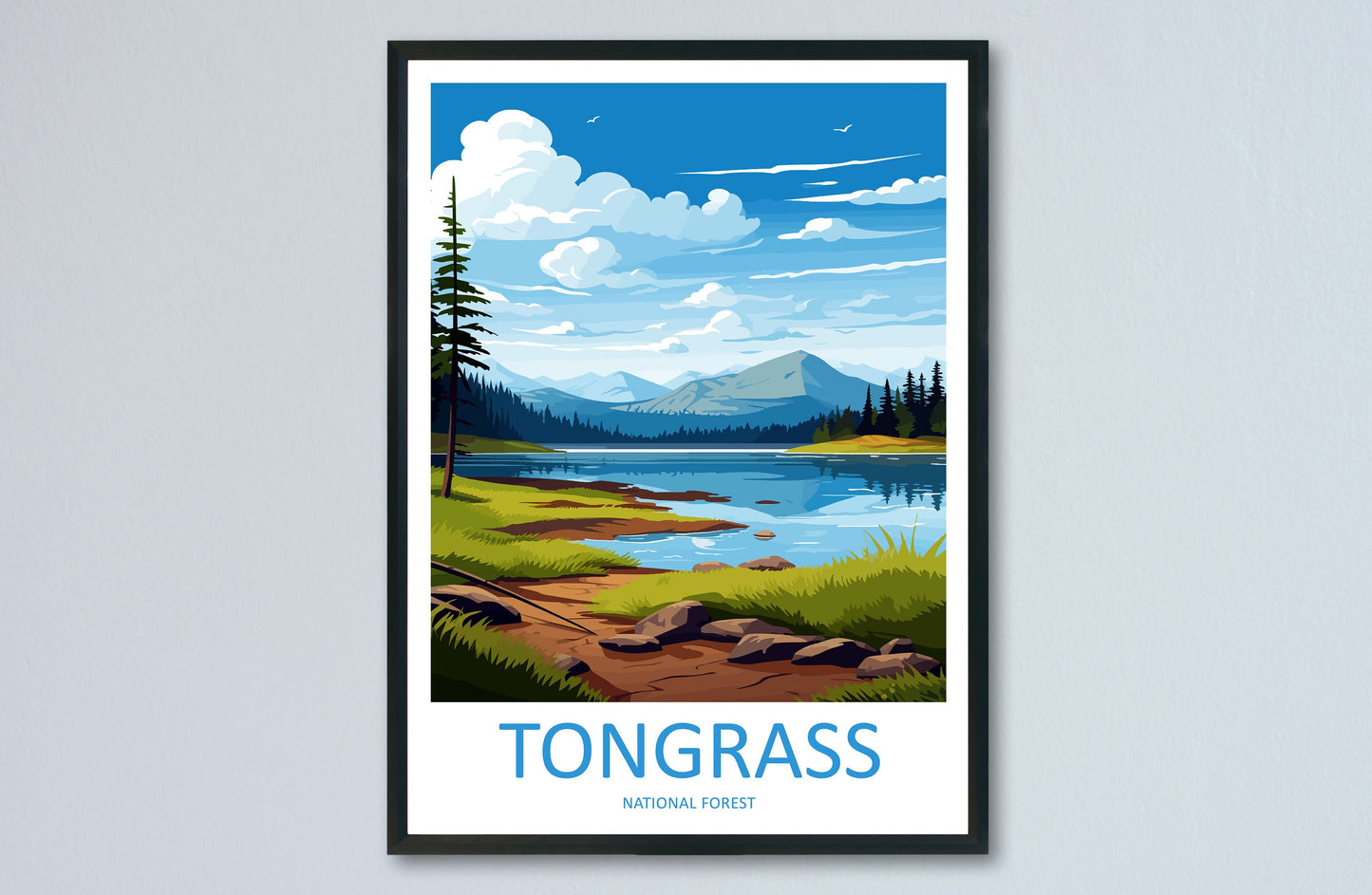 Tongrass National Forest Travel Print Wall Art Tongrass Wall Hanging Home Décor Tongrass Gift Art Lovers Alaska Art Lover Gift Tongrass