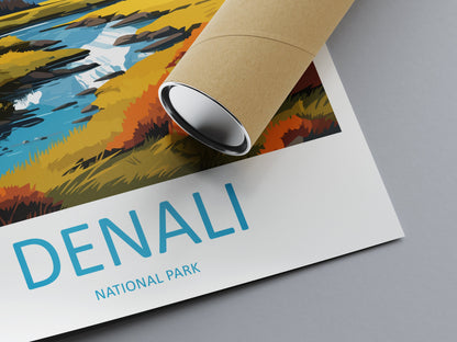 Denali National Park Travel Print Wall Art Denali Wall Hanging Home Décor Denali Gift Art Lovers Alaska Art Lover Gift Denali