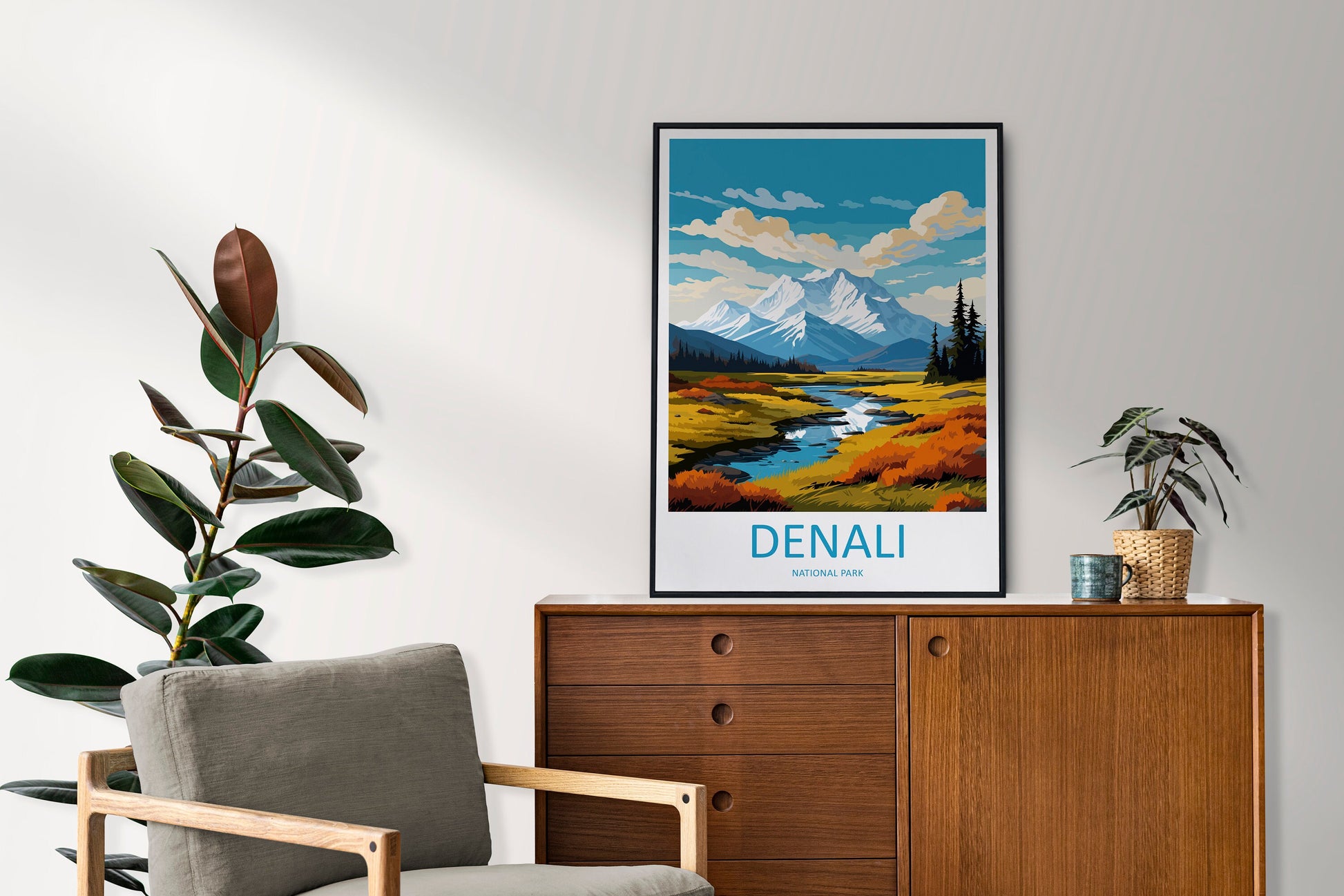 Denali National Park Travel Print Wall Art Denali Wall Hanging Home Décor Denali Gift Art Lovers Alaska Art Lover Gift Denali