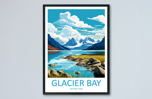 Glacier Bay National Park Travel Print Wall Art Glacier Bay Wall Hanging Home Décor Glacier Bay Gift Art Lovers Alaska Art Lover Gift