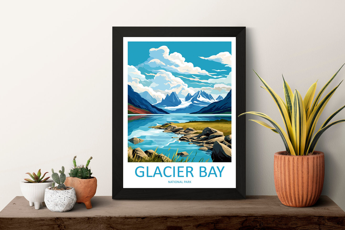 Glacier Bay National Park Travel Print Wall Art Glacier Bay Wall Hanging Home Décor Glacier Bay Gift Art Lovers Alaska Art Lover Gift