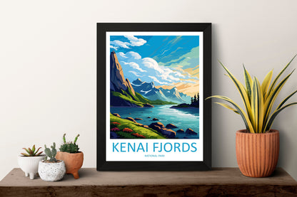 Kenai Fjords National Park Travel Print Wall Art Kenai Fjords Wall Hanging Home Décor Kenai Fjords Gift Art Lovers Alaska Art Lover Gift