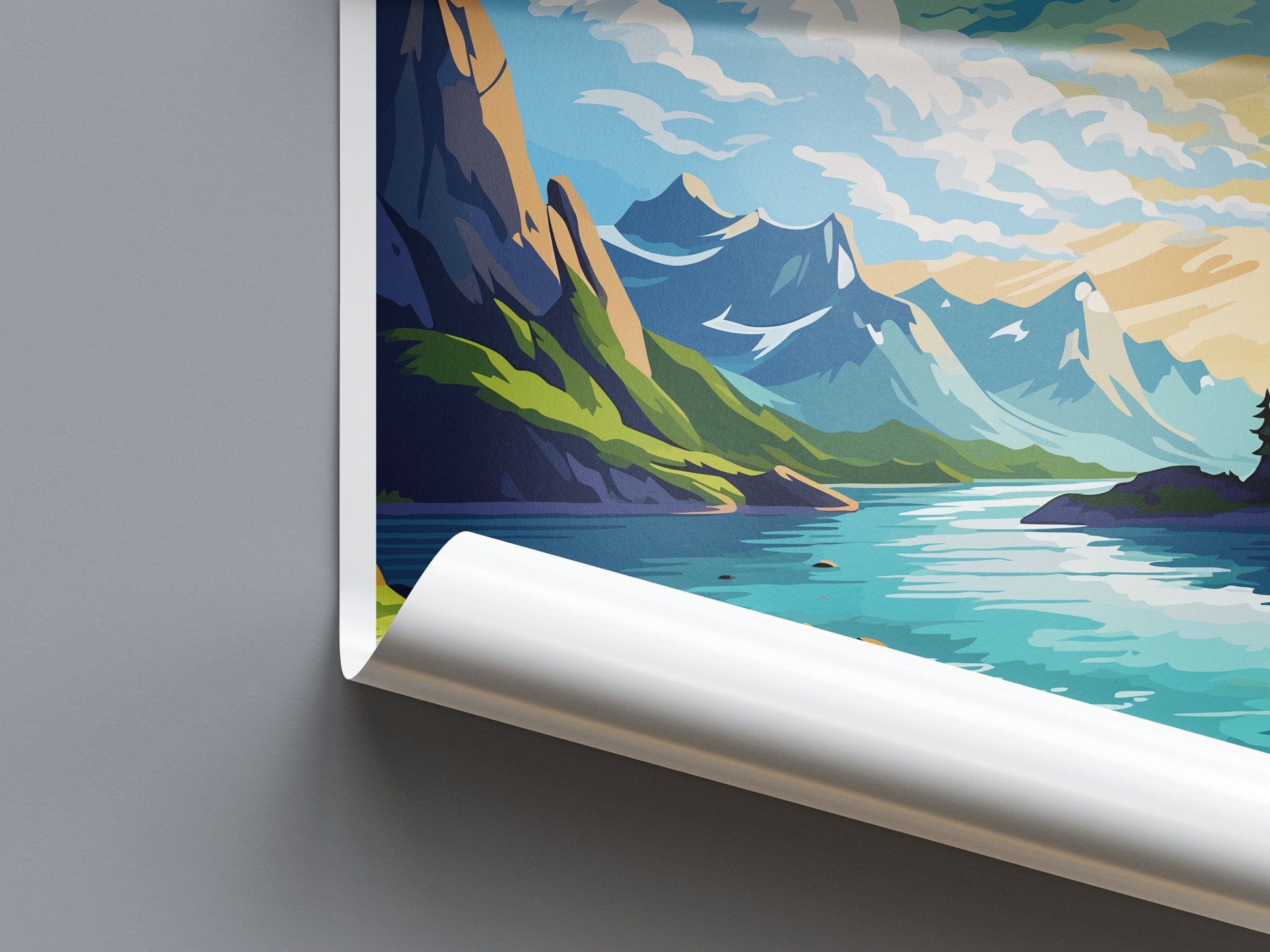 Kenai Fjords National Park Travel Print Wall Art Kenai Fjords Wall Hanging Home Décor Kenai Fjords Gift Art Lovers Alaska Art Lover Gift