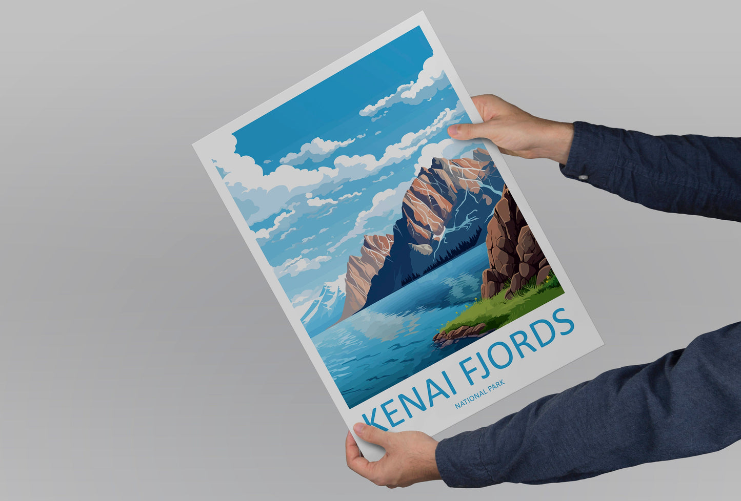 Kenai Fjords National Park Travel Print Wall Art Kenai Fjords Wall Hanging Home Décor Kenai Fjords Gift Art Lovers Alaska Art Lover Gift