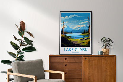 Lake Clark National Park Travel Print Wall Art Lake Clark Wall Hanging Home Décor Lake Clark Gift Art Lovers Alaska Art Lover Gift Lake