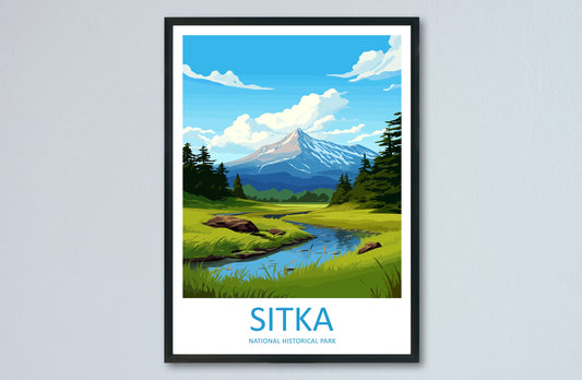Sitka National Park Travel Print Wall Art Sitka Wall Hanging Home Décor Sitka Gift Art Lovers Alaska Art Lover Gift Sitka Park