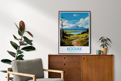 Kodiak National Wildlife Refuge Travel Print Wall Art Kodiak Wall Hanging Home Décor Kodiak Gift Art Lovers Alaska Art Lover Gift Kodiak