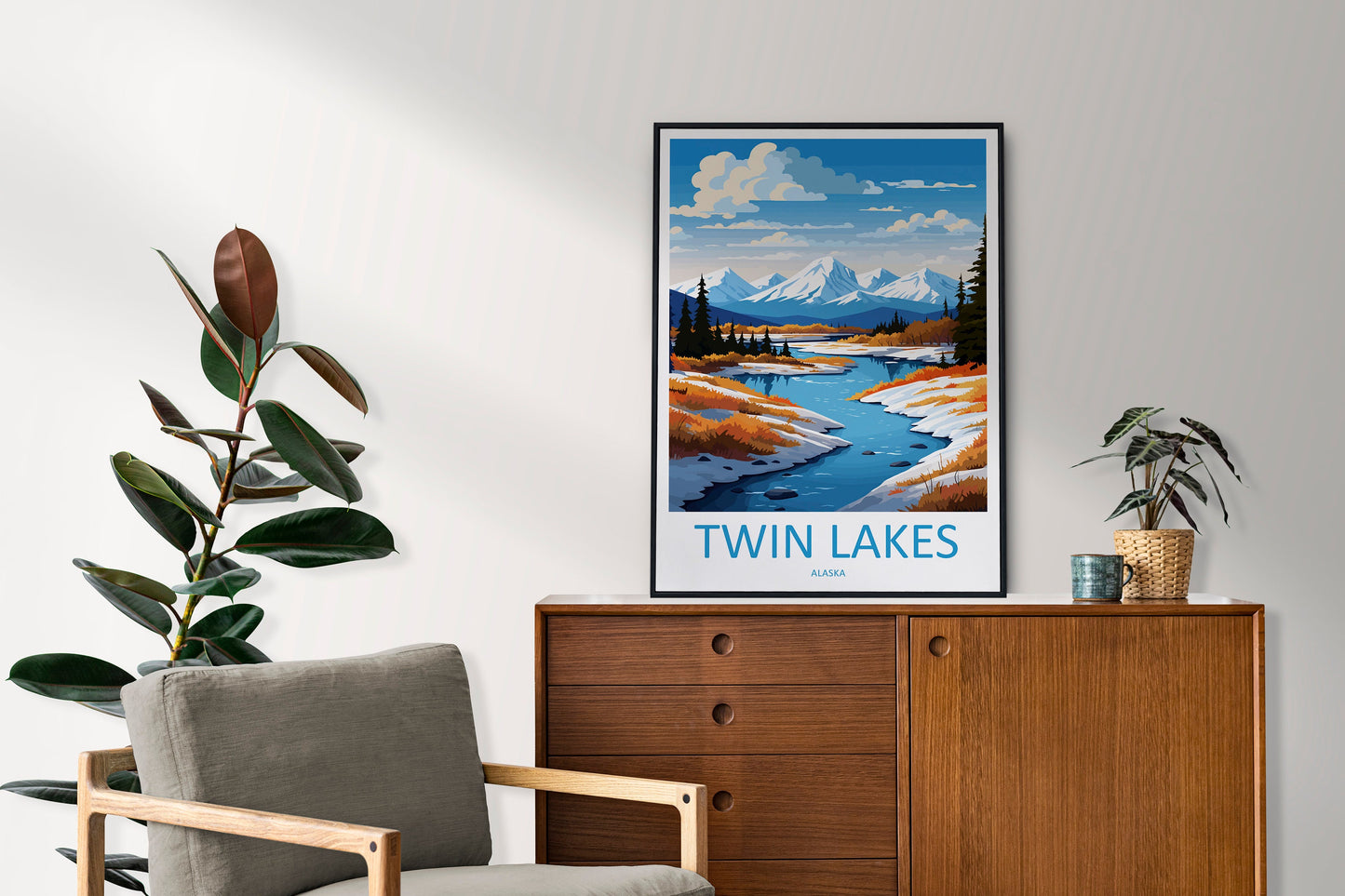 Twin Lakes Travel Print Wall Art Twin Lakes Wall Hanging Home Décor Twin Lakes Gift Art Lovers Alaska Art Lover Gift Twin Lakes Poster