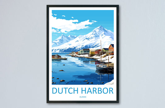 Dutch Harbor Travel Print Wall Art Dutch Harbor Wall Hanging Home Décor Dutch Harbor Gift Art Lovers Alaska Art Lover Gift Dutch Harbor