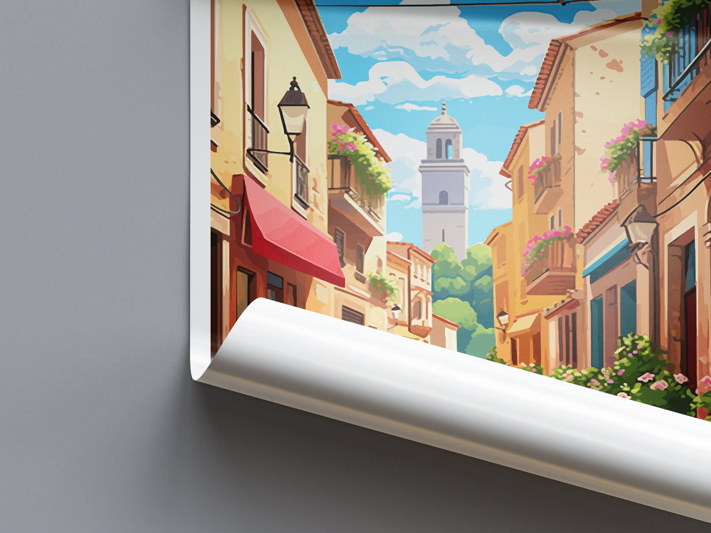 Perpignan Travel Print Wall Art Perpignan Wall Hanging Home Décor Perpignan Gift Art Lovers France Art Lover Gift Perpignan Print