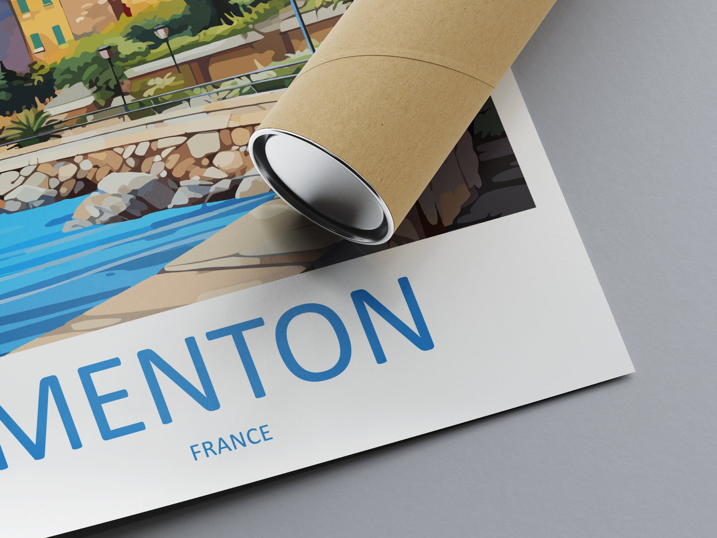 Menton Travel Print Wall Art Menton Wall Hanging Home Décor Menton Gift Art Lovers France Art Lover Gift Menton Print