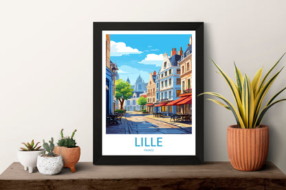 Lille Travel Print Wall Art Lille Wall Hanging Home Décor Lille Gift Art Lovers France Art Lover Gift Lille Print