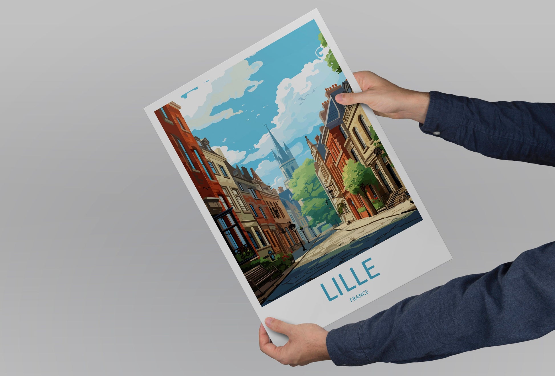 Lille Travel Print Wall Art Lille Wall Hanging Home Décor Lille Gift Art Lovers France Art Lover Gift Lille Print