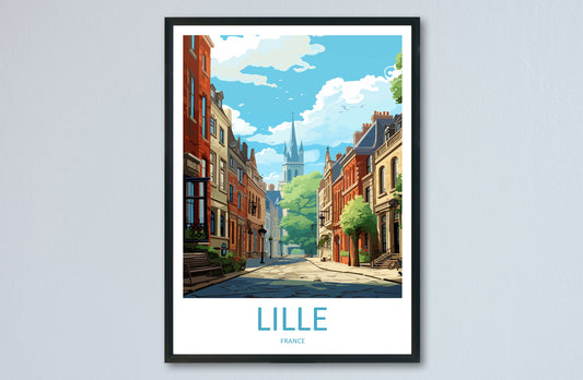 Lille Travel Print Wall Art Lille Wall Hanging Home Décor Lille Gift Art Lovers France Art Lover Gift Lille Print