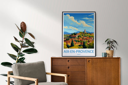 Aix En Provence Travel Print Wall Art Aix En Provence Wall Hanging Home Décor Aix En Provence Gift Art Lovers France Art Lover Gift